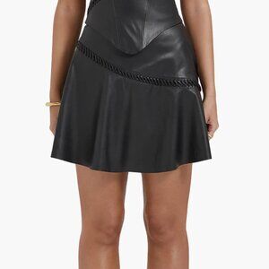 House of CB Nova Faux Leather Miniskirt